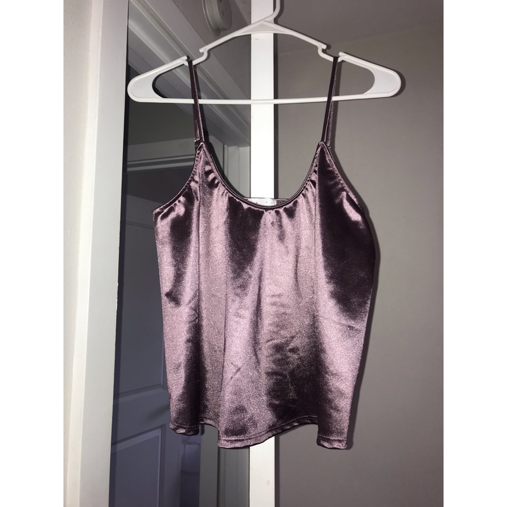 TOPSHOP Leith Plum Top (S)